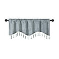 thumbnail image 2 of Bwomeauty Bathroom Accessories, Elegant Fringed Window Curtains Patterned Rod Panels Stylish Short Drapes For Home Decor, Room Decor, 2 of 6