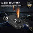 thumbnail image 6 of Compatible With Samsung Galaxy S25+ Phone Case Military Grade Protection 360° Ring Holder [Hidden Kickstand] Comfortable Texture Touch Shockproof Rugged Phone Case Cover,Black, 6 of 10