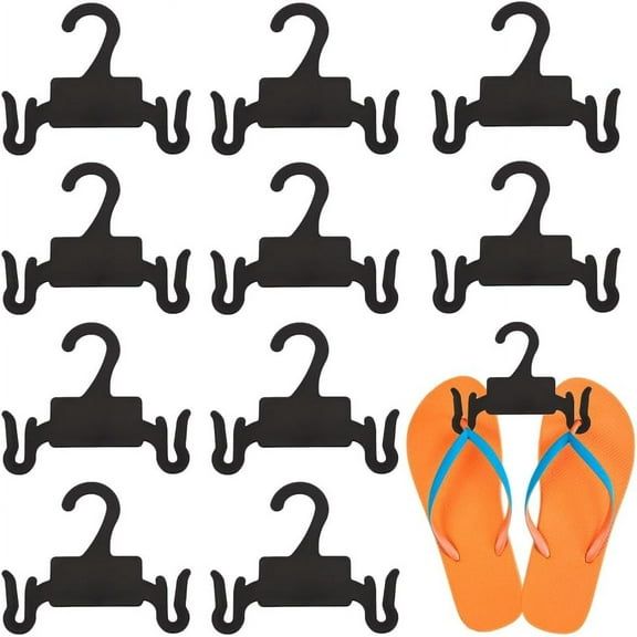 Plastic Slipper Display Hook Black 95x112x3mm