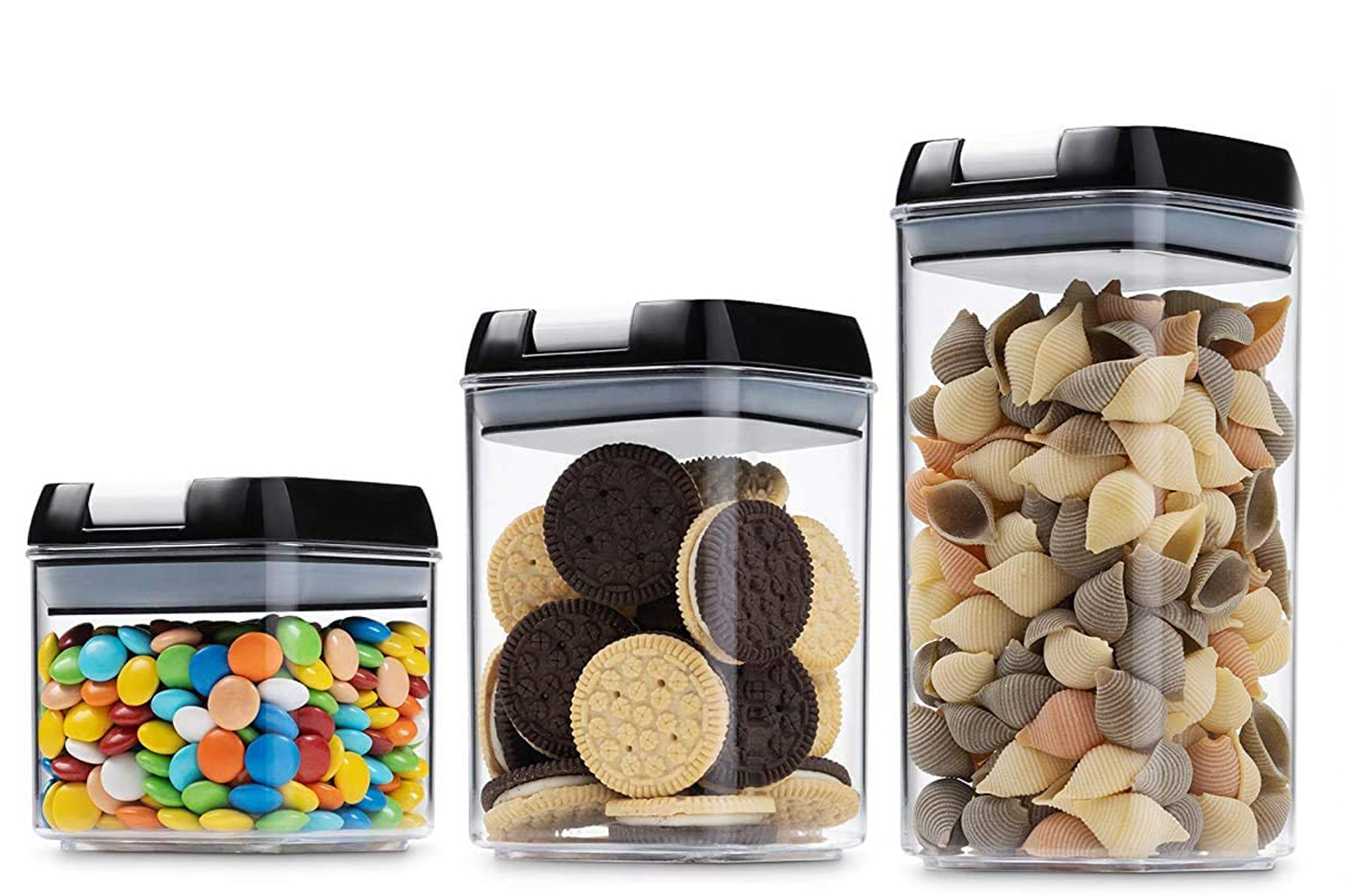 Suproot Kitchen Variety Set of 6 Pantry Organization Canisters with Lids, Multi-Purpose Kitchen Storage and Organization Solution