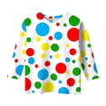 thumbnail image 3 of Kiijoy Toddler Girls Polka Dots T Shirt Casual 3/4 Sleeve Round Neck T-Shirt, Sizes 3-4, 3 of 4