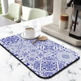 thumbnail image 2 of 2 Pack Washable Rubber Bohemian Vintage Floral Dish Drying Mats for Kitchen Counter Home Large Coffee Bar Pad Accessories and Decor for Utensils Stemware (2pcs 19.5''x12''), 2 of 6