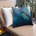 thumbnail image 1 of Ahgly Company Animaux Requin Coussin Décoratif d'Extérieur, 18 Po X 18 Po, 1 of 6