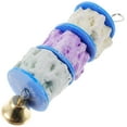 thumbnail image 4 of Bird Parrot Teething Toy Natural Calcium Stone Bird Biting Toy Birdcage Hanging Plaything with Bell, 4 of 9