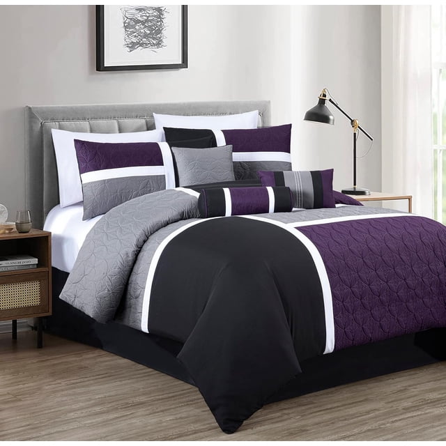 Ensemble de Douillette Matelassée Patchwork Grand Lit
