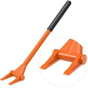 28'' Demo Bar 2-Tine Wrecking Bar, Heavy Duty Pallet Buster with Handle, All-Steel Handle Wrecking Pry Bar, Deck Board Removal Efficient and Effortless for Renovation and Construction