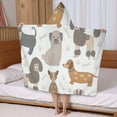 thumbnail image 5 of Cartoon Dog Hooded Bath Towel，50"x30" for Ages 3 To 12 Kids, Quick Dry Lightweight Soft Microfiber Hood Beach Towel Cover Up for Kids, 5 of 7