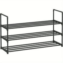 Shoe Rack, 3-layer Shoe Rack, Metal Shoe Rack, Easy To Assemble, Space-Saving for Your Organized Entryway, Black
