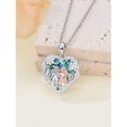 thumbnail image 5 of CACA LADY Sister Gifts Sister Necklace Heart Locket Necklace That Holds 2 Pictures, 925 Sterling Silver Heart Shaped Picture Locket Jewelry, 5 of 6