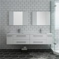 thumbnail image 6 of Fresca Fvn6172-Uns-D Lucera 72" Wall Mounted Double Basin Vanity Set - White, 6 of 7