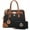 B-Black, variant on Dasein Women Handbags Top Handle Satchel Purse Shoulder Bag Briefcase Hobo Bag Set 2Pcs