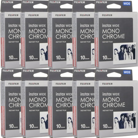 Image of 10 Pack FUJIFILM INSTAX Pack Wide Monochrome Instant Film (100 Exposures)