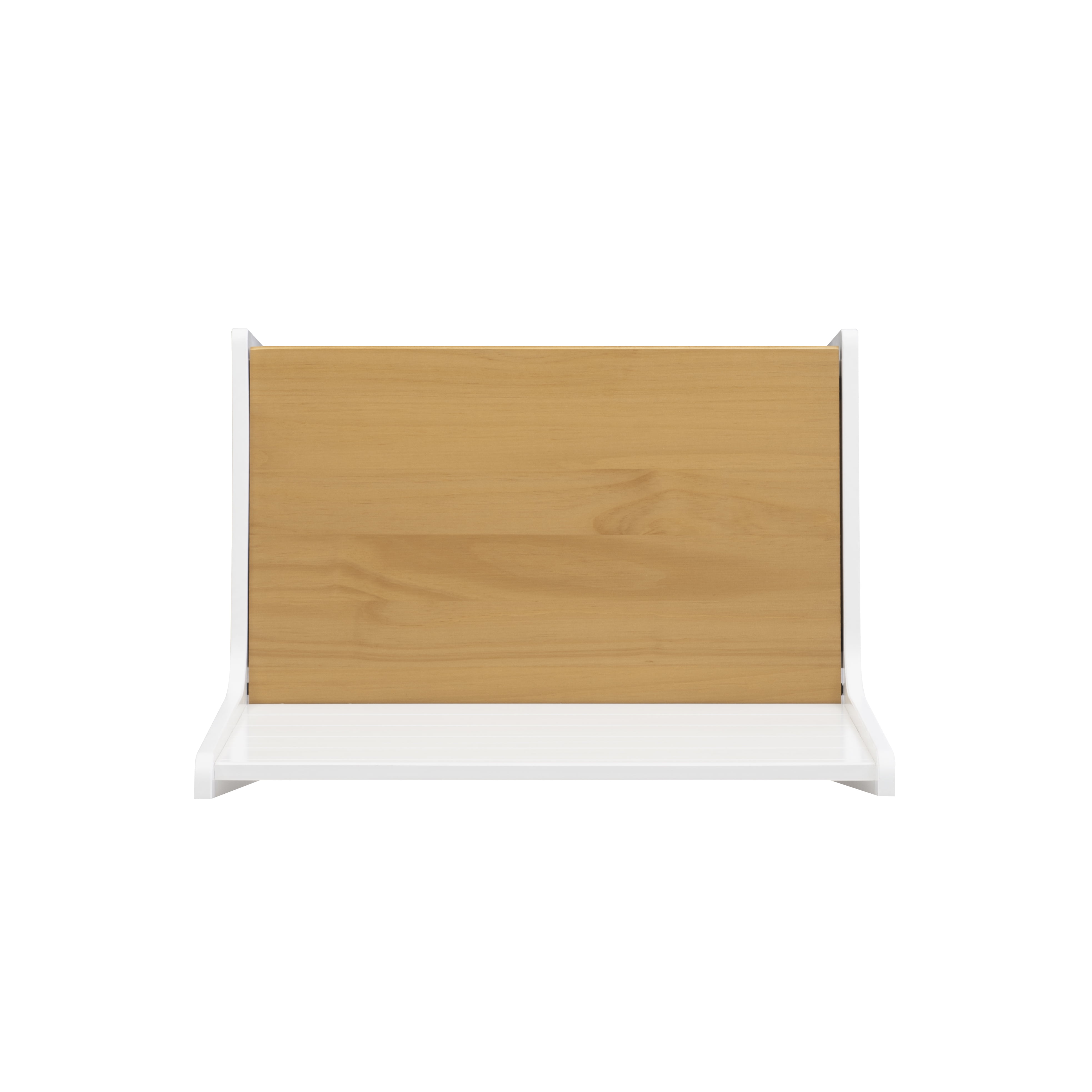 Linon Kasey High Back Dining Bench with Storage, 27" Wide, Honey/White