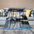 Chilfamy Flower Rocks Water Ideal Comfy Throw Blanket Soft Plush