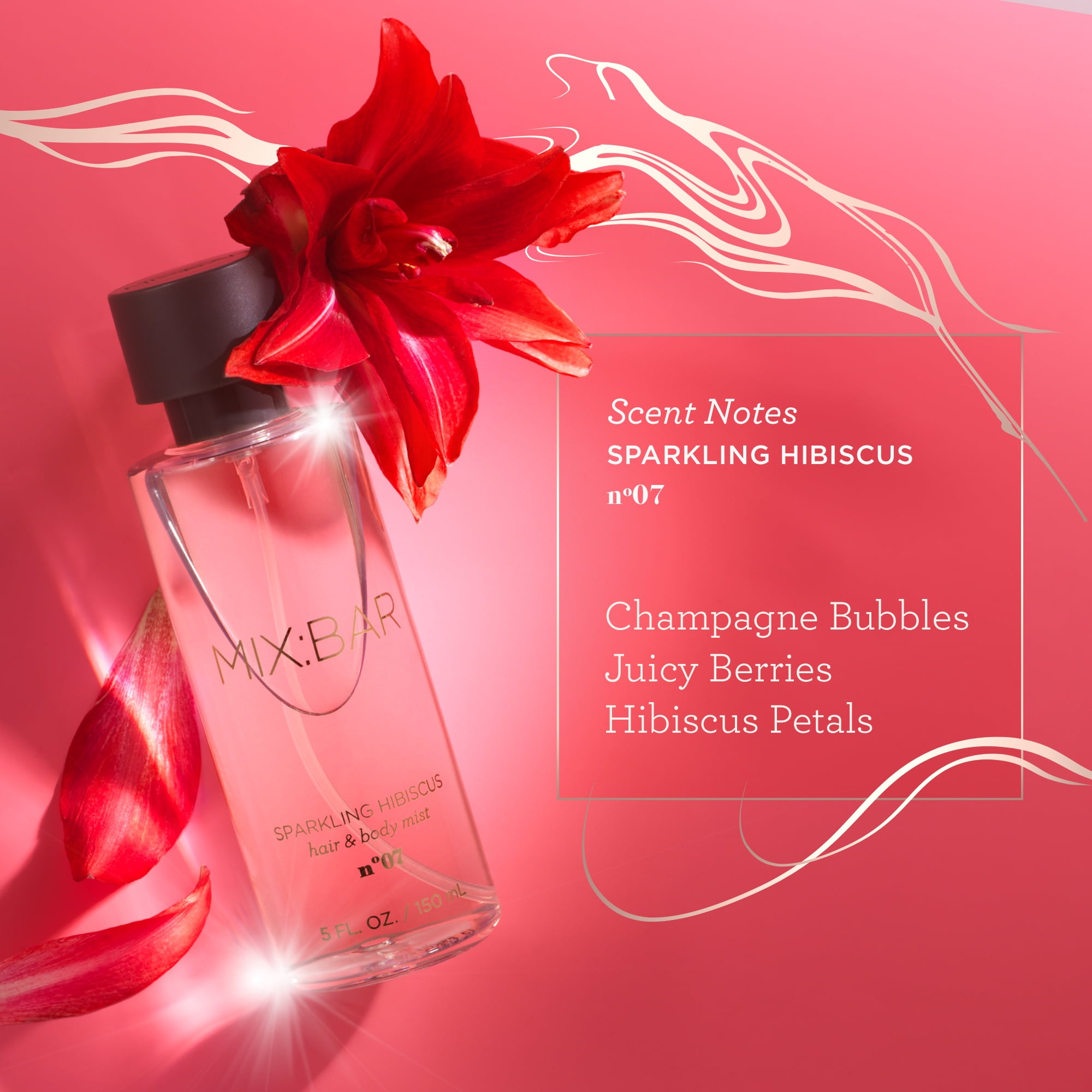 MIX:BAR Sparkling Hibiscus Fragrance, Hair & Body Spray, 5fl oz