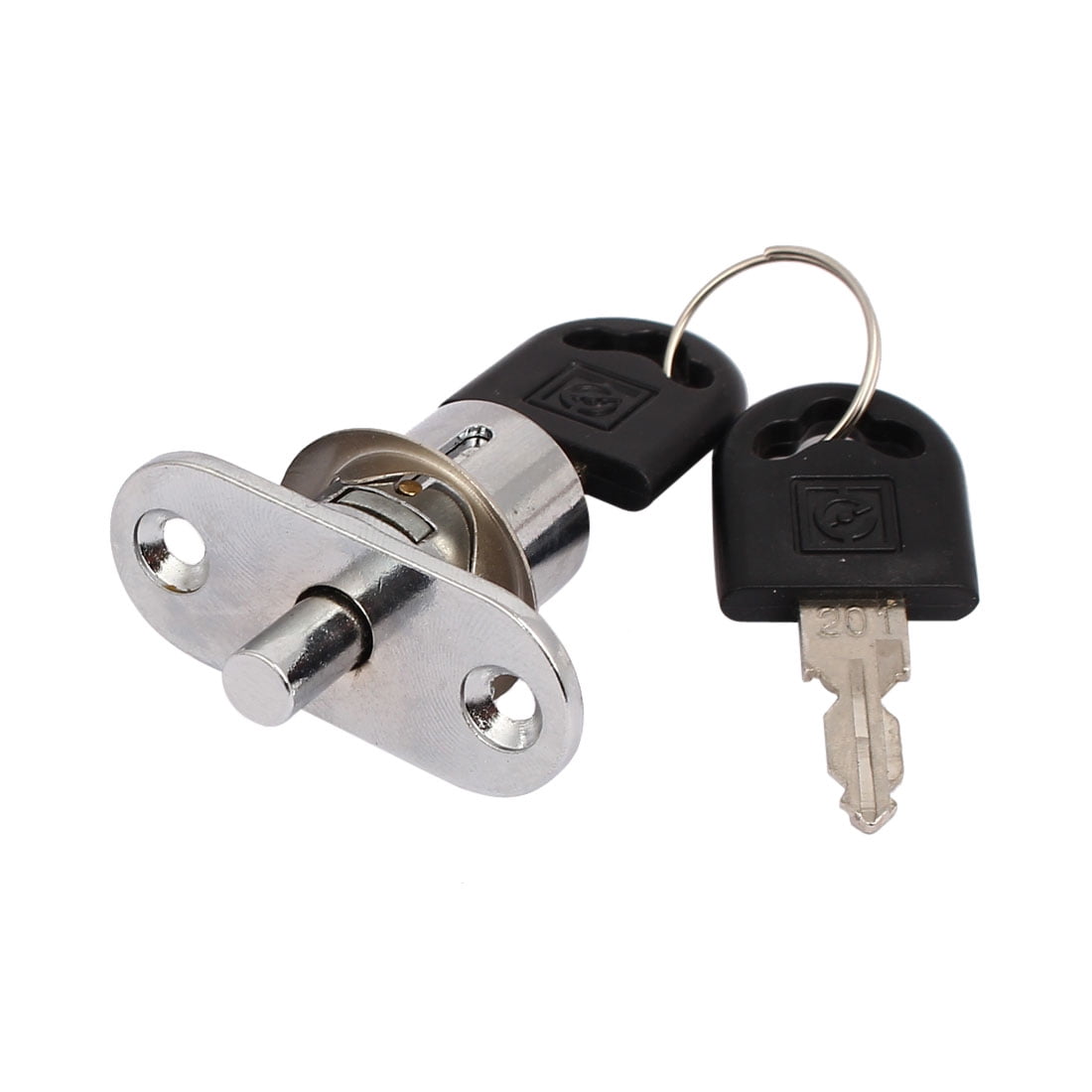 Home Office Showcase Cylinder Push Plunger Lock w 2 Keys