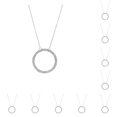 thumbnail image 2 of Sonducket Collar de cadena Joyas estéticas redondas Estilo simple Colgantes colgantes Plata Type1 NO1, 2 of 6