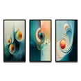 thumbnail image 2 of Designart "Turquoise Abstract Retro Wisdom Geometry V" Modern Geometric Framed Wall Art Set Of 3 - Turquoise Abstract Frame Gallery Set For Office Decor, 2 of 7