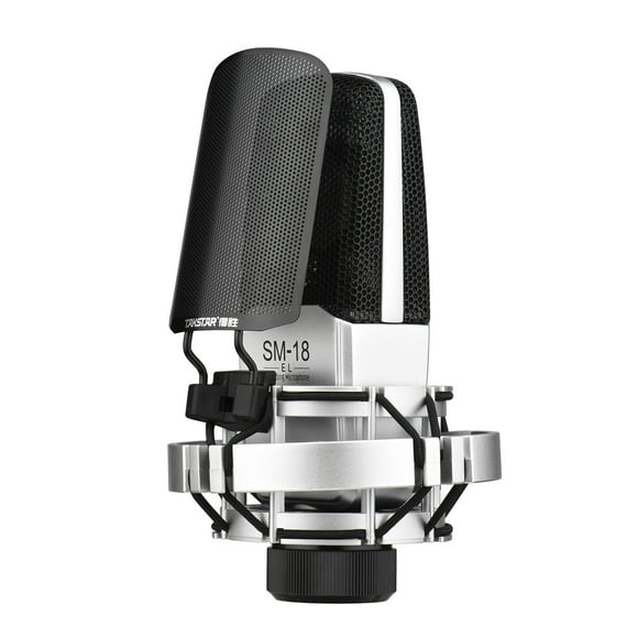 Microphones, Kit avec Micro Xlr Réglable Kit Écran Studio Condensateur Vocal Support de Micro Xlr Métal Pop Studio Vocal Support Réglable Métal Sm-18 El Professionnel avec Support Ajustable Qiuni