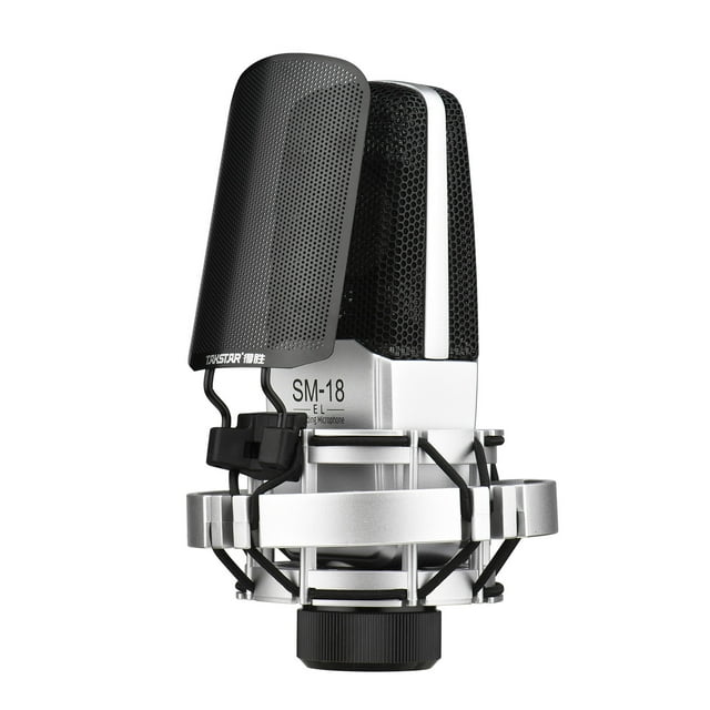 Microphones,Vocal Live Mic Kit With Condenser Xlr Mic Xlr Mic Kit With Adjustable Mount Kit With Adjustable Screen Studio Vocal Professional Condenser Xlr Mount Metal Pop Rusuo Buzhi