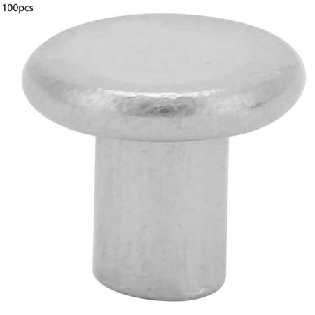 

Solid Aluminum Rivet Flat Head Solid Aluminum Rivet 100pcs Tool Accessories M3-3/4/5 Aluminum Flat Head Solid Rivet SetM3x4