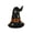 A, variant on MInHoues Black Witch Hat Ceramic Light Figurine with Ghost Hollow Cutouts & Black Bow, Glowing Witch Hat Tabletop Decor, Cute Spooky Halloween Mantel Shelf Home Ornament