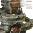 thumbnail image 6 of Alpine Corporation 8-Tier Rainforest Rock Water Fountain with LED Lights, 6 of 11