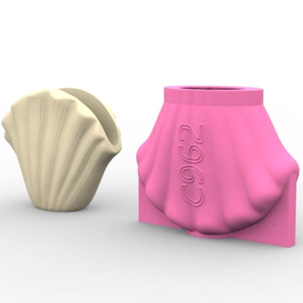 Aurgiarme Creative Silicone Mould Shell Shape Concrete Flower Pots Moulds for Resin Planter Vase Pen Holder Crafting