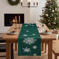 thumbnail image 5 of SLYNSHome Christmas Snowflake Table Runner,Green 33x183 cm Green Winter Table Flag, Festive Holiday Cloth for Dining Table Kitchen Home Decor, 5 of 5