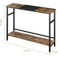 thumbnail image 3 of FOLDLIFE Console Table， Wooden Sofa Side Table Entryway Table ， Storage Shelves for Living Room, Black & Brown, 3 of 7