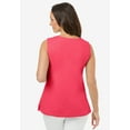 thumbnail image 2 of Jessica London Women's Plus Size Stretch Cotton Square Neck Tank, 2 of 3