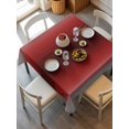 thumbnail image 6 of Dark Red Grey Black Ombre Table Cloth, Waterproof Tablecloth for Square Tables, Farmhouse Gradient Minimalist Reusable Washable Fabric Table Cover for Restaurant Kitchen Dining Tables 54"x54", 6 of 9