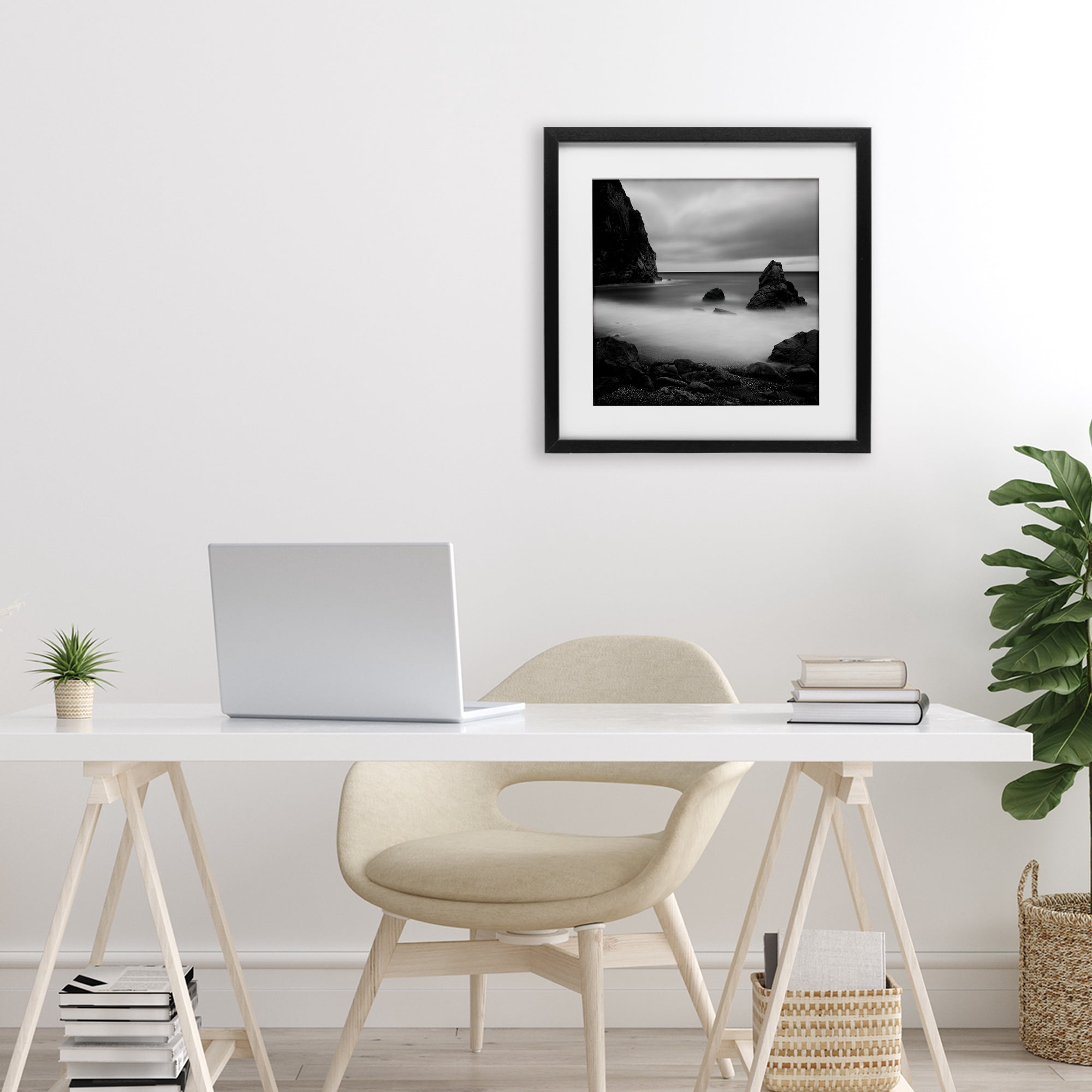 Stupell Industries Clear To The Horizon Black Framed Print Under Glass, design by Chip Forelli