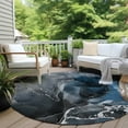 thumbnail image 6 of Addison Rugs Chantille Indoor/Outdoor Contemporary Watercolors Blue Washable Round Rug, 8' x 8', 6 of 6