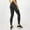 A64 Black, variant on TrendOFT Women's High Waist Pure Color Digital Printted Ankle Elastic Tights Legging Black L