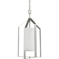 thumbnail image 6 of Vertex Collection One-Light Brushed Nickel Etched White Contemporary Foyer Light, 6 of 15