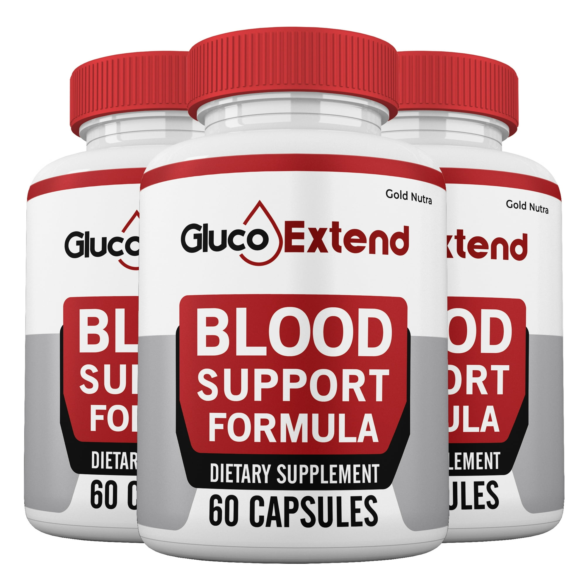 (3 Pack) Gluco Extend Capsules Blood Support, Gluco Extend Pills, Maximum Strength All Natural Supplement GlucoExtend