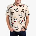 thumbnail image 5 of Yiaed Panda Ice Creams DonutsPrint Men's Short Sleeve Polo Shirt,Golf Polo for Men Three-Button Golf Shirt Athletic Casual Collared T-Shirt- Small, 5 of 7