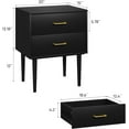 thumbnail image 2 of Smart FENDEE Black Nightstand for Bedroom,Modern 2 Drawer Nightstands Bedside Table with Storage, 2 of 6