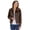 Chocolate, variant on Plus Size Stretch Denim Jacket Cropped Jean Jacket