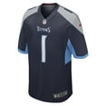 thumbnail image 2 of Men's Nike Number 1 Dad Navy Tennessee Titans Game Jersey, 2 of 6