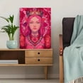 thumbnail image 5 of UXIEQU Pink Queen Mosaic Canvas Wall Decor 15.75x11.81 Inches, 5 of 8