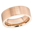thumbnail image 2 of Tungsten Wedding Ring - Band for Mens & Womens- 8mm Pipe Cut Tungsten Ring - Rose Gold IP - Comfort Fit Tungsten Band, 2 of 5
