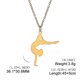 thumbnail image 1 of Collar de gimnasia de bailarina Unift para mujer y niña, colgante deportivo, joyería de acero inoxidable a la moda, regalo de cumpleaños para gimnastas, oro B, código de producto 372 oro B, 1 of 4