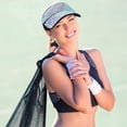 thumbnail image 6 of Dalrosia 3PCS Bling Rhinestone Beach Hat Sport Sun Visor Hat for Women Men Outdoor Adjustable Summer Cap for Cycling Running, 6 of 7