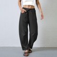 thumbnail image 7 of Resicozy Womens Barrel Sweatpants 2025 Baggy Wide Leg Solid Color Pants Casual Elastic Waisted Drawstring Sweat Pants with Pockets Black XL, 7 of 7