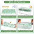 thumbnail image 3 of Primaoace Ice Cube Trays, Ice Cube Tray with Lid and Waste Bin, 3 of 4
