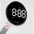thumbnail image 4 of Uxgjfwu Round Digital Wall Clock, Multi Function Remote Control Electronic Clock for Living Room, Silent Operation with Colorful Display, Smart Home Decor Timepiece, 4 of 9