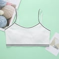 thumbnail image 2 of CYRBOKO Girl's Training Bars Top, Lightweight Cotton Breathable Comfortable Soft Seamless Bras White Size 11-13 T, 2 of 3