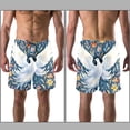 thumbnail image 3 of luoweisi Men's Beach Shorts Quick Dry Swim Trunks with Mesh Lining Peace Dove M, 3 of 5